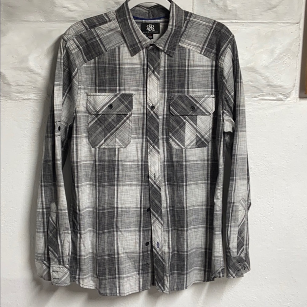 Never worn Rock & Republic plaid button down